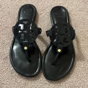 Tory Burch Black Logo Sandals size 8